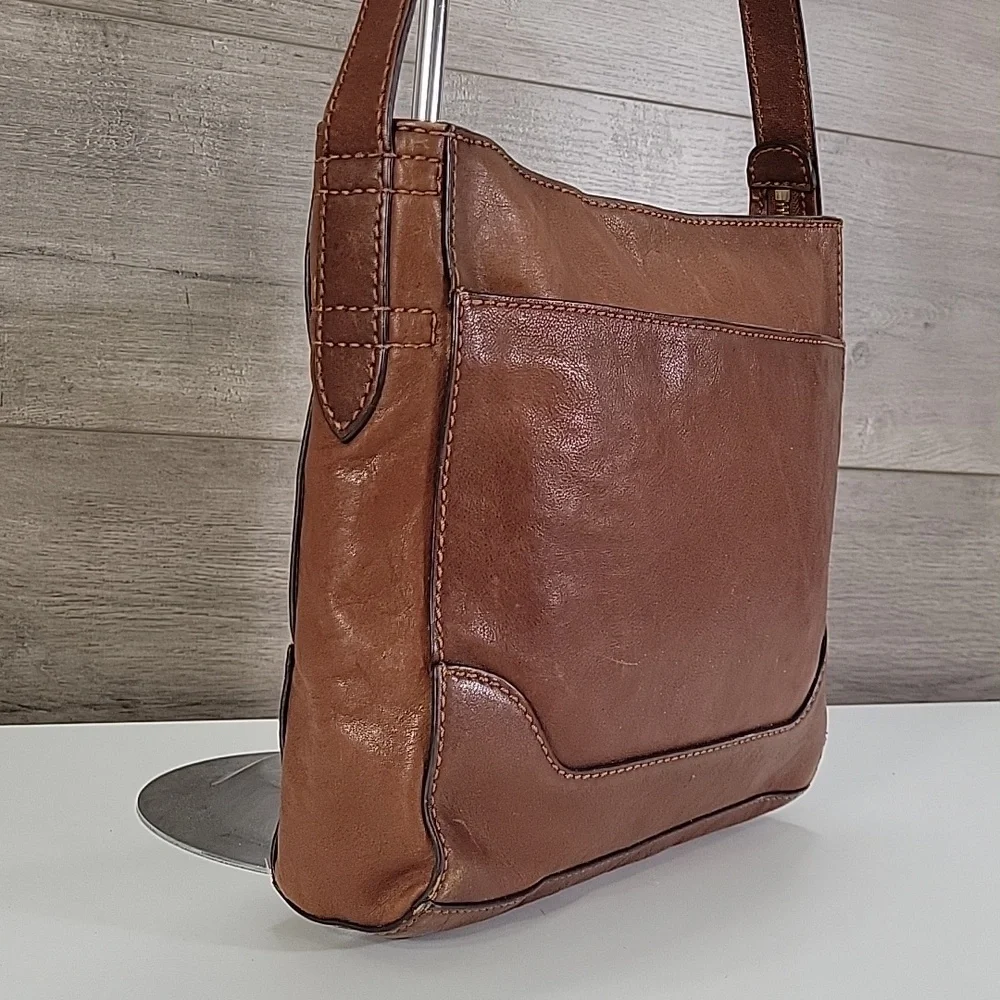 Frye Classic Brown Leather Crossbody Bag